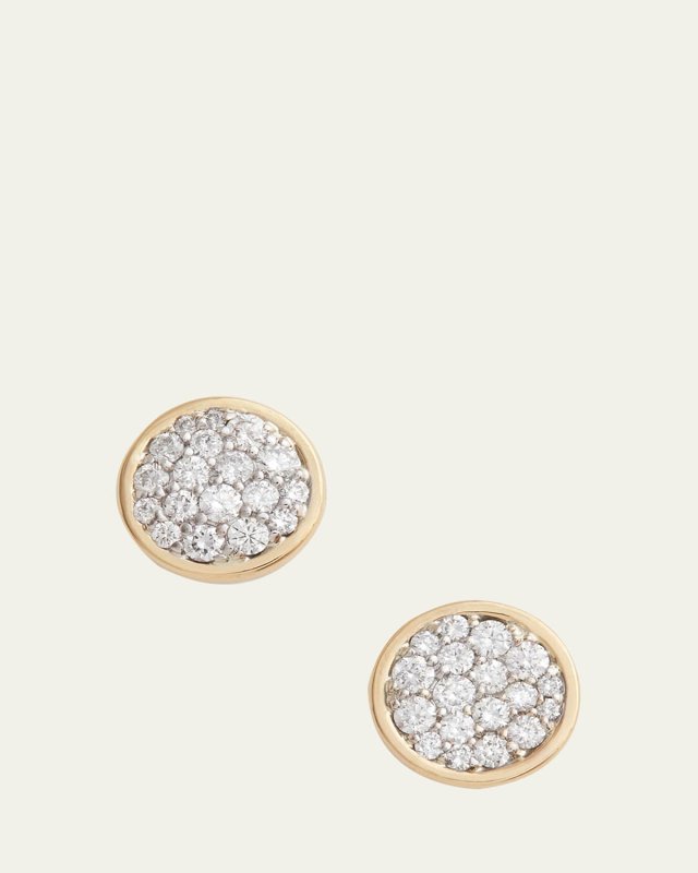 18K Gold Scatted Diamond Stud Earrings